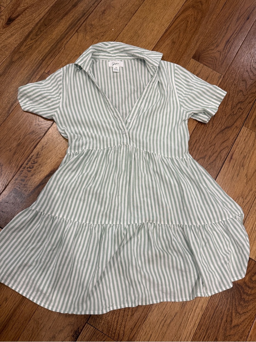 Japna green striped dress